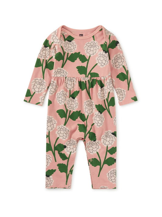 Chrysanthemums Lap Shoulder Baby Romper