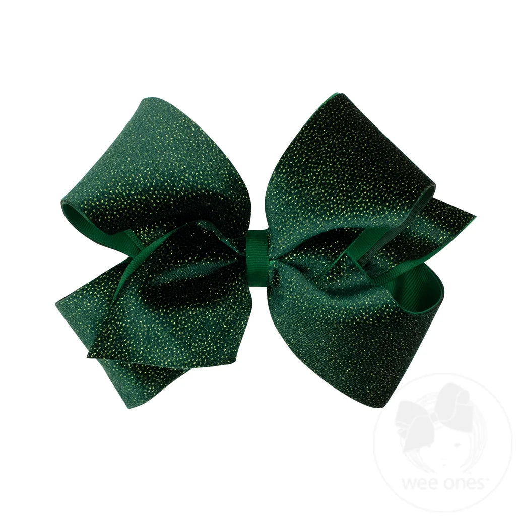 King Sparkle Velvet Grosgrain Underlay Bow