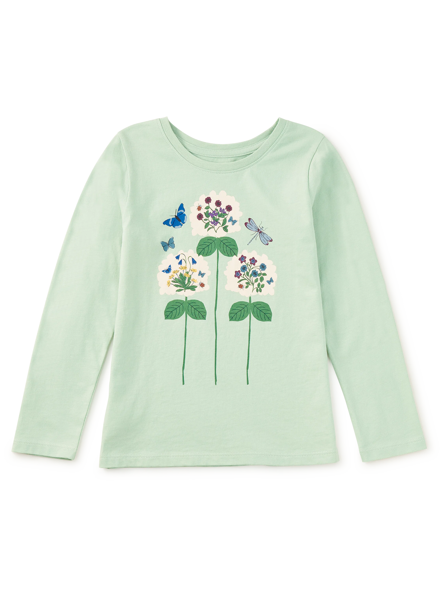 Mint Cream | Garden Graphic Long Sleeve Tee