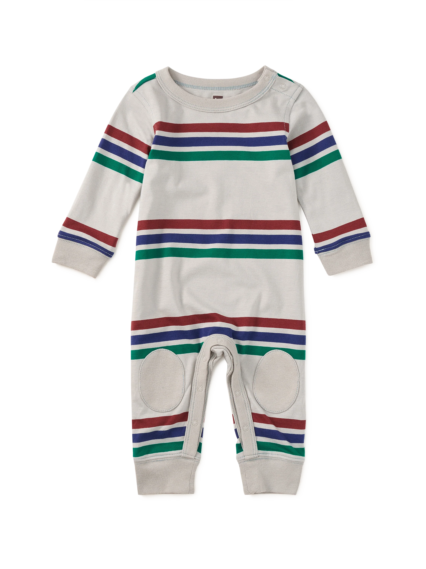 Mica | Stripe Knee Patch | Baby Romper