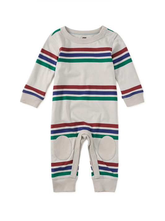 Mica | Stripe Knee Patch | Baby Romper