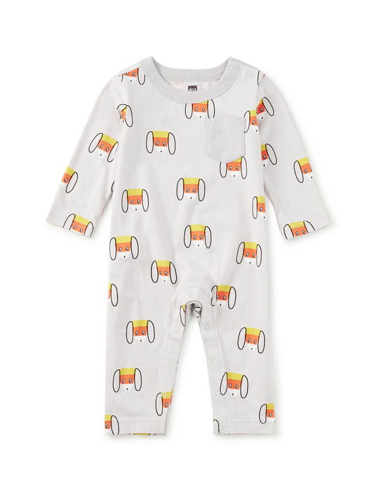 Candy Corn Dog | Long Sleeve Baby Romper