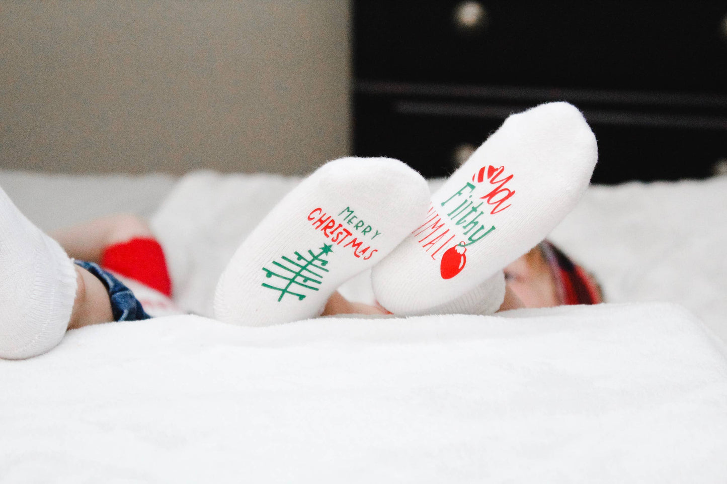 Merry Christmas Ya Filthy Animal  Socks