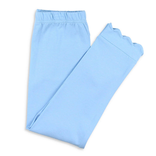 Girls Scallop Leggings | Blue Lagoon