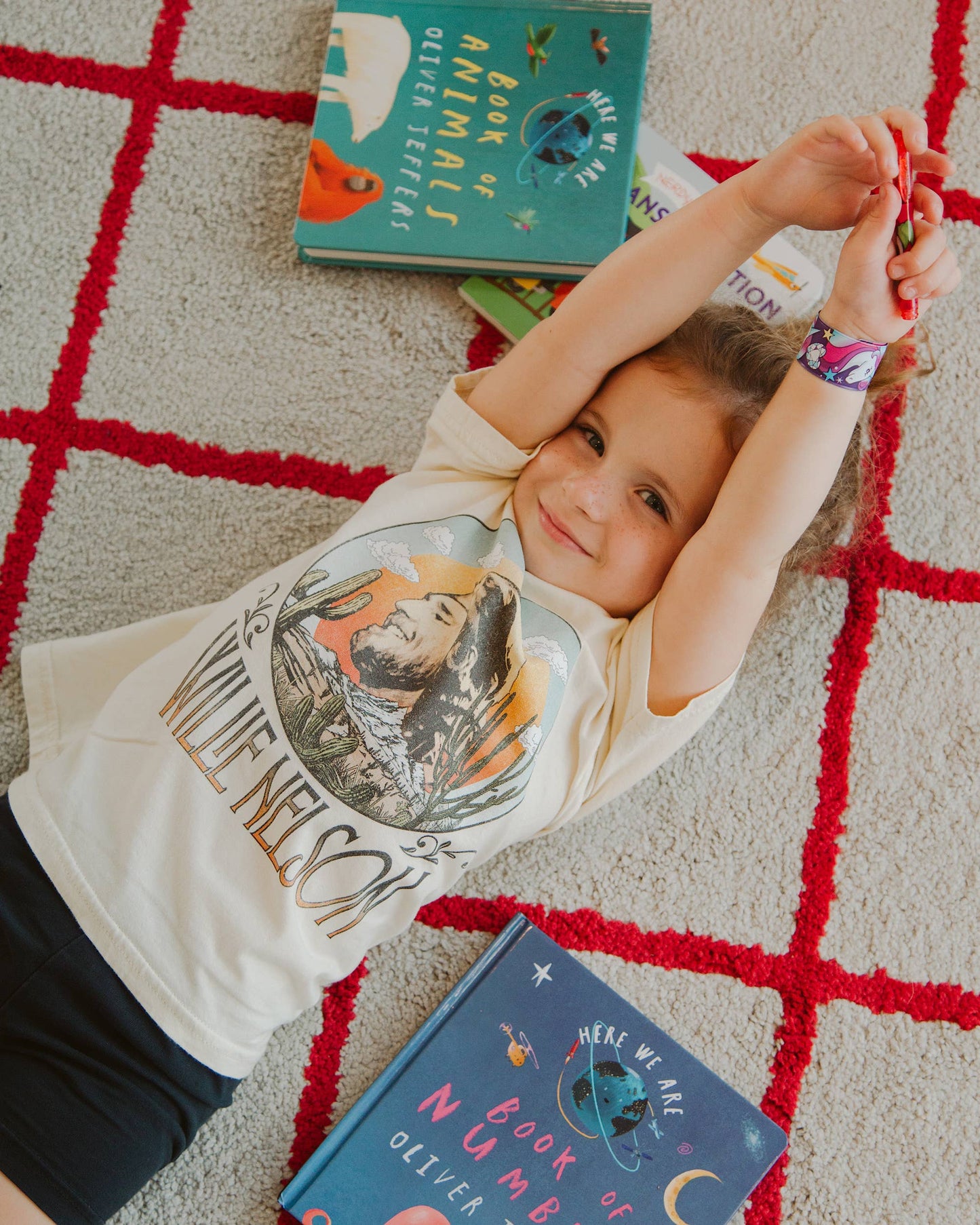 Children's Willie Nelson In the Sky Oatmeal Graphic Tee