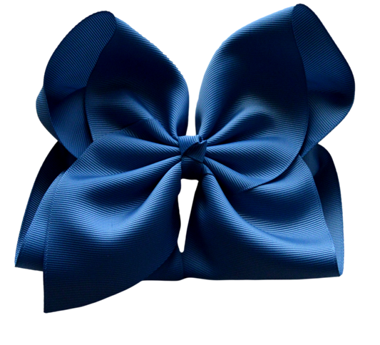 Williamsburg Blue Grosgrain Hair Bow