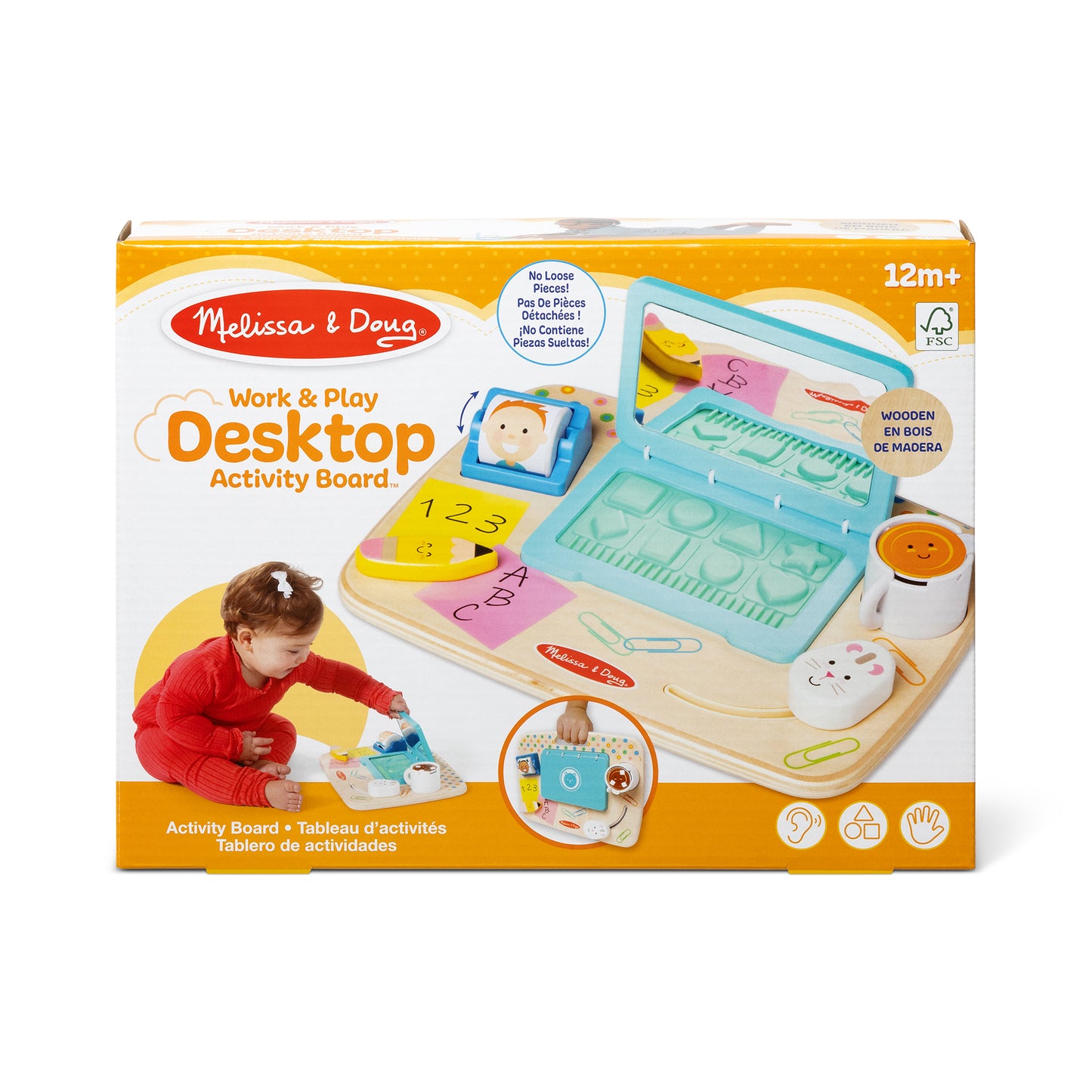 Wooden Work & Play Desktop Activity Board