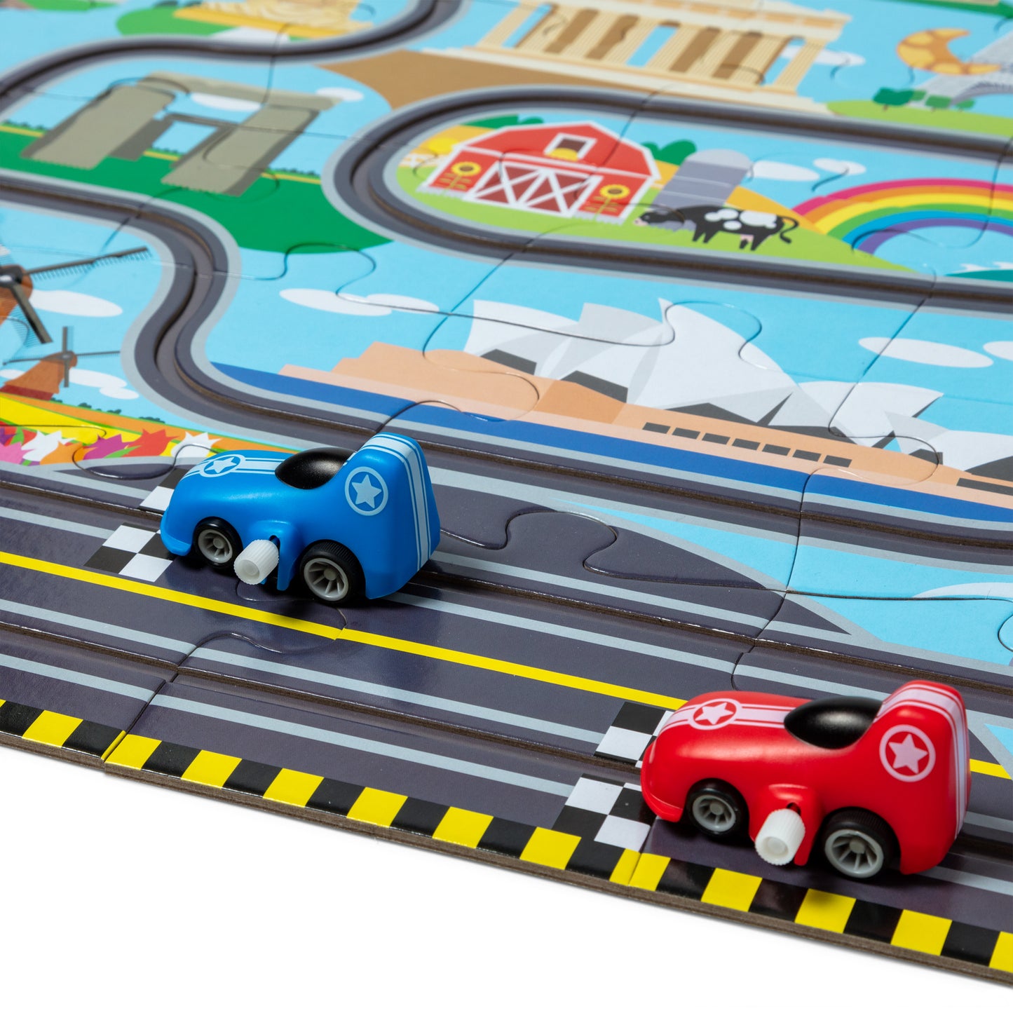 Race Track Floor Puzzle & Play Set 48 Piece