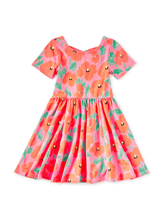 Short Sleeve Ballet Dress | Poppy Poppies