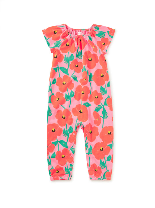 Tulip Sleeve Baby Romper | Poppy Poppies