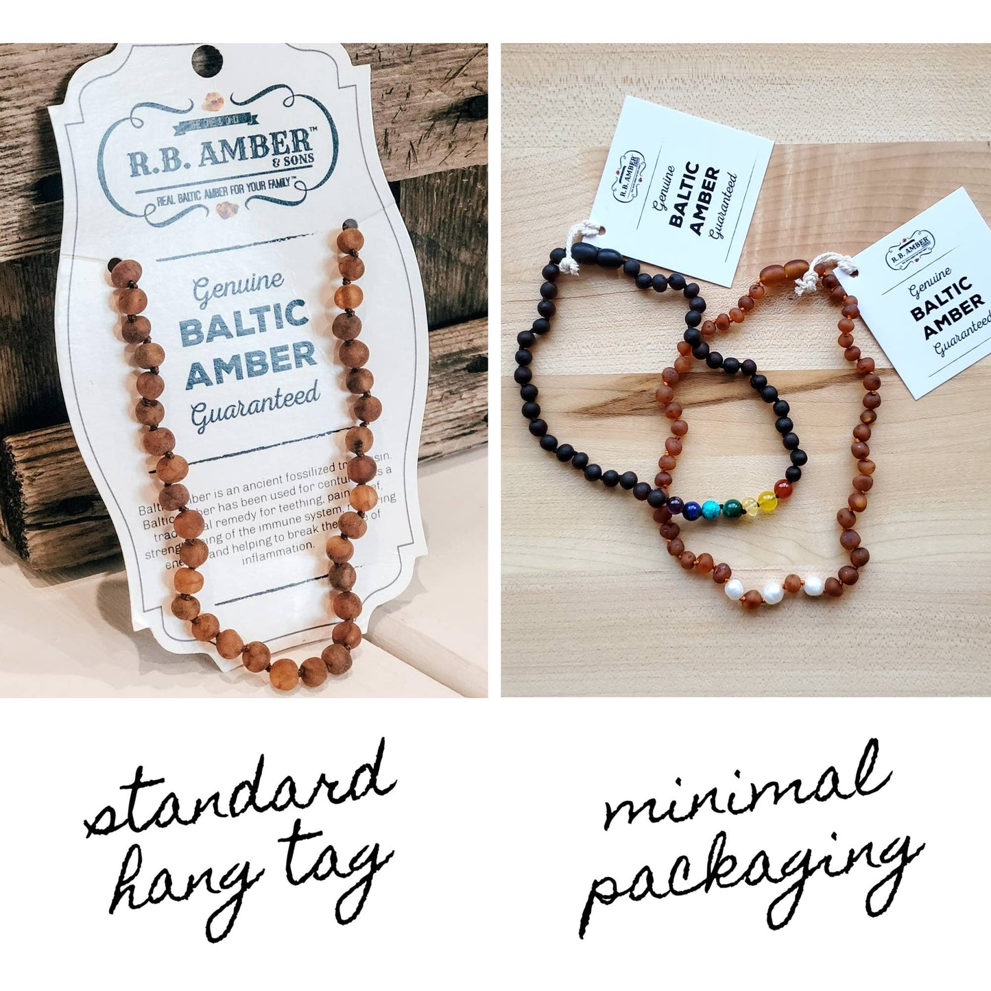 Rose Quartz + Honey Amber Necklace