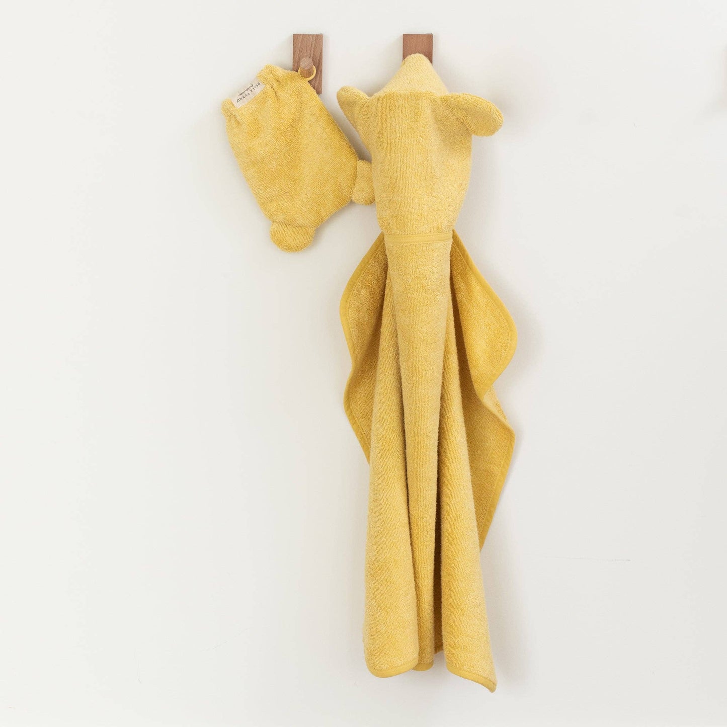 Hooded Towel + Wash Mitt Set | Sunshine