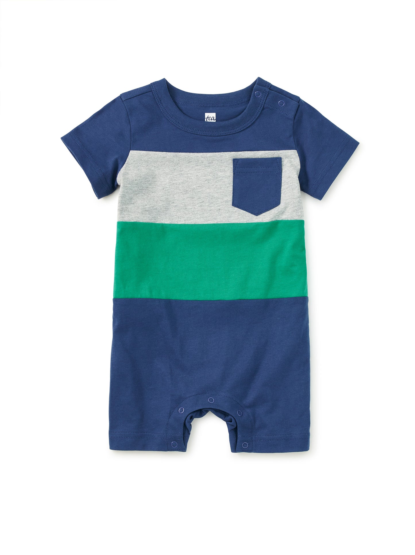 Naval Blue | Colorblock Baby Romper
