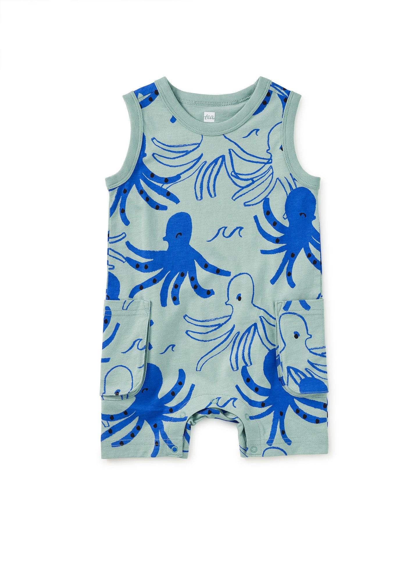 Sketched Octopus | Sleeveless Baby Romper