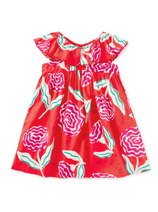 Flamenco Carnation | Flutter Collar Dress