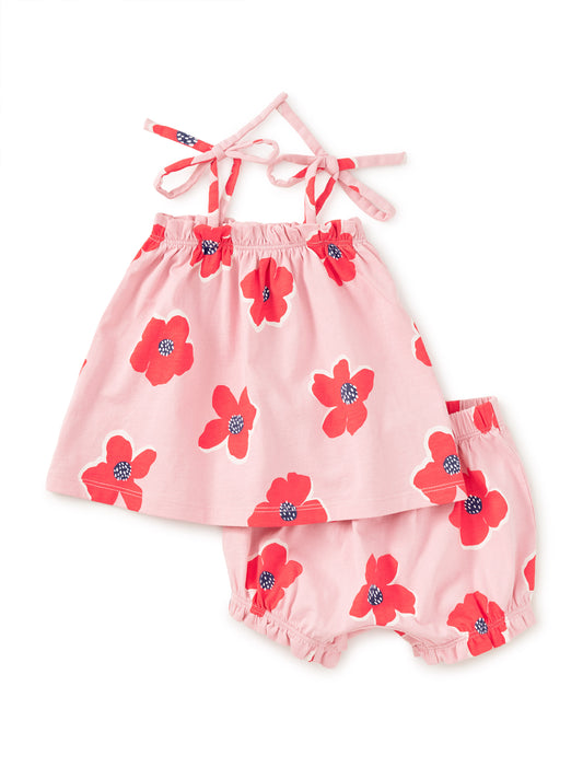 Rock Floral | Tie Shoulder Baby Set