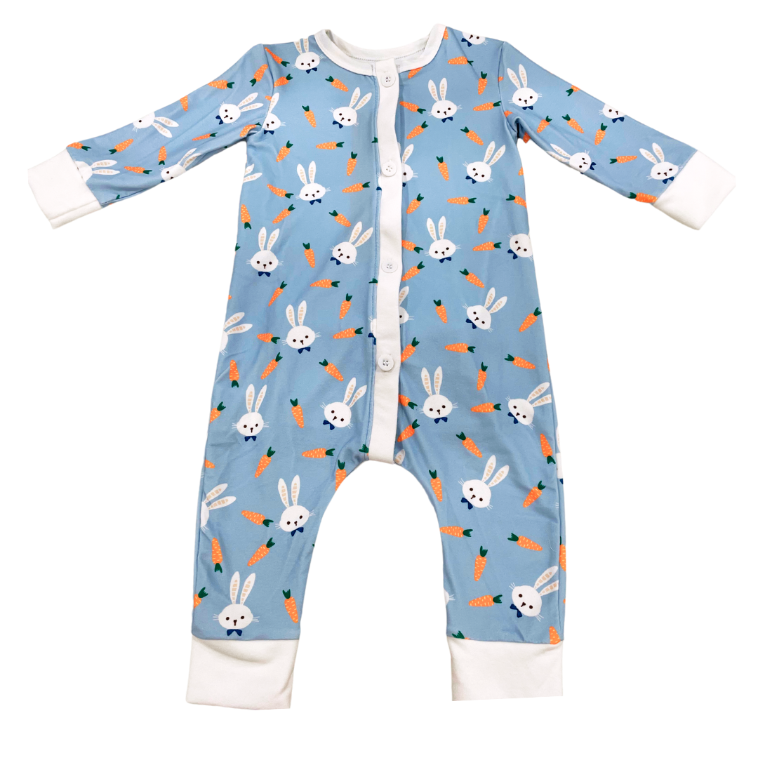 Baby One-piece Easter Buttflap Pajamas - Easter Bunny Boy