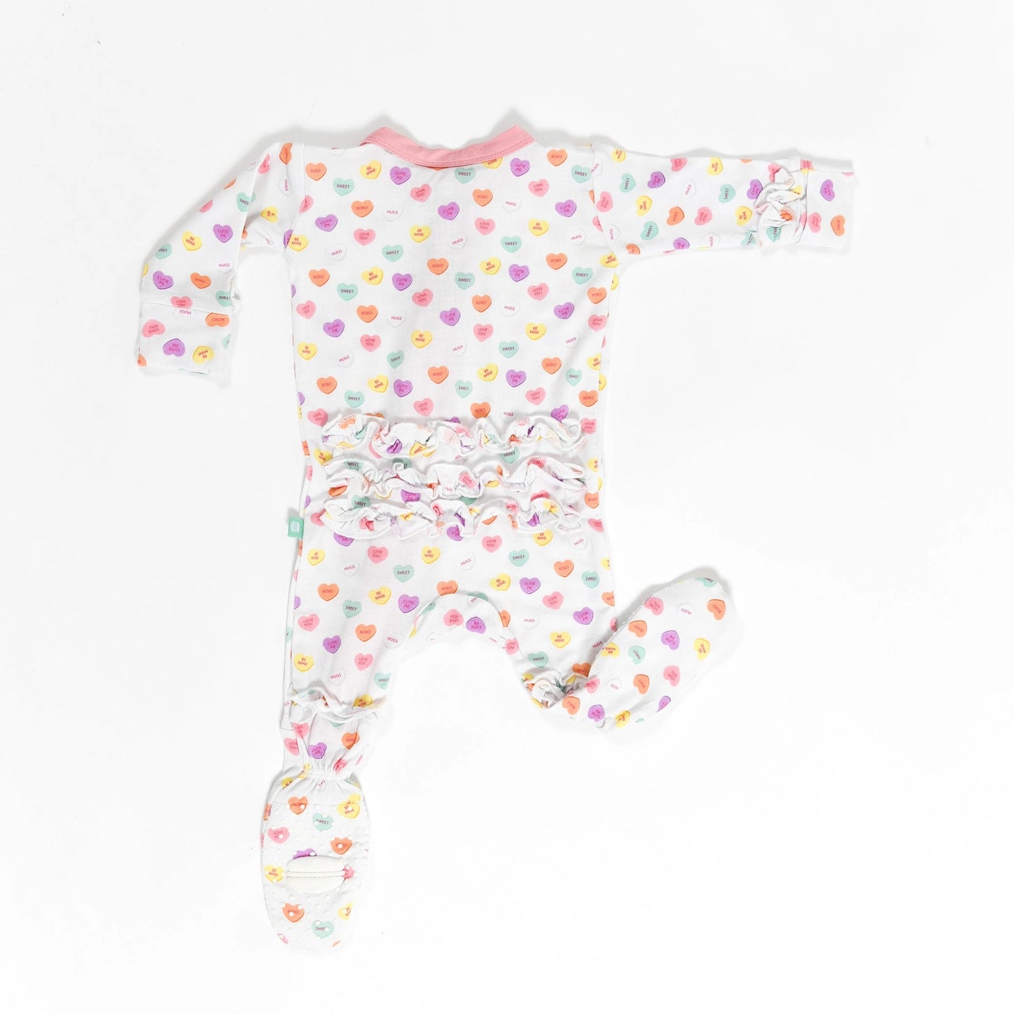 Candy Hearts Ruffle Footsie