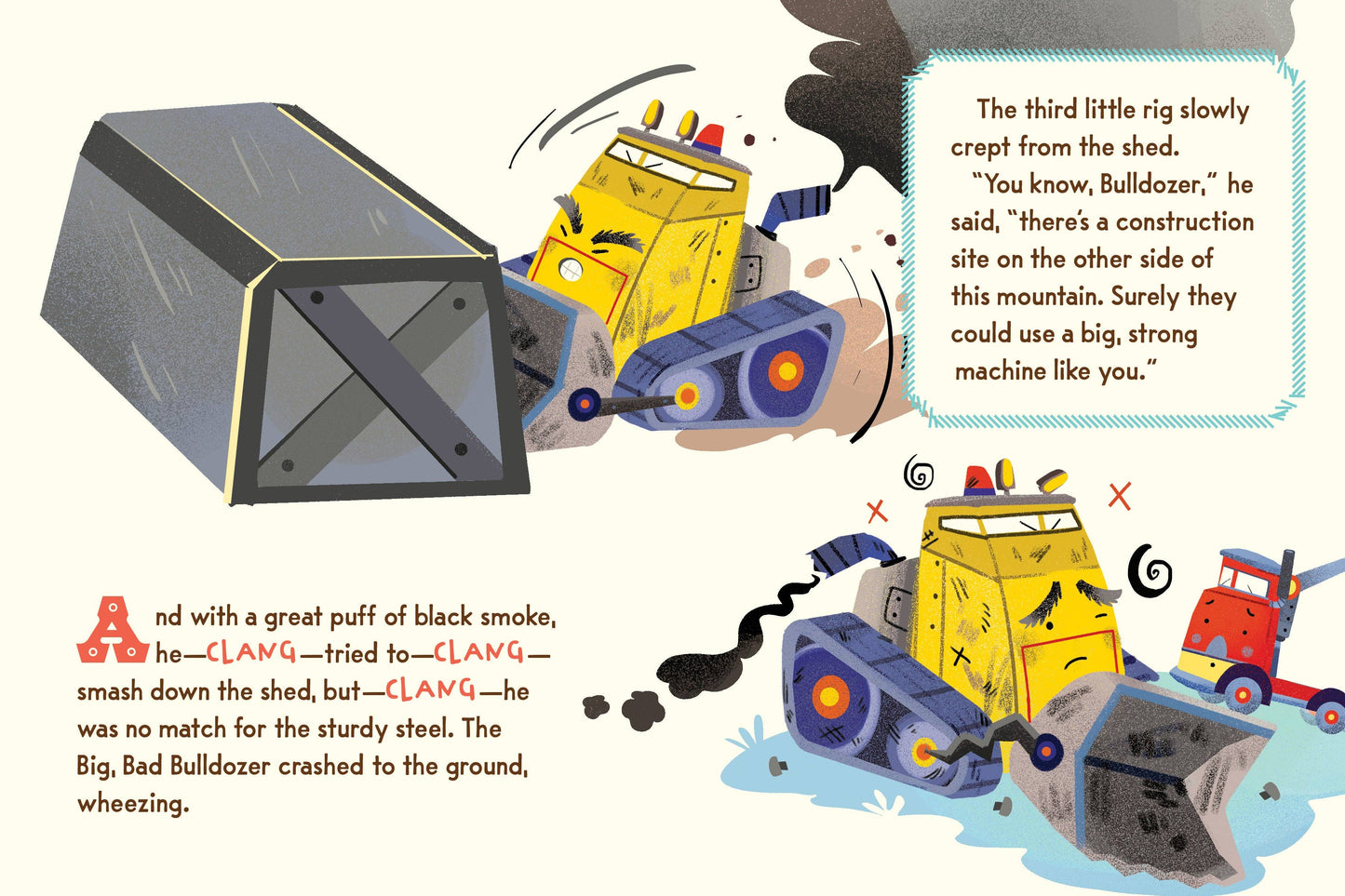 The Three Little Rigs and the Big Bad Bulldozer (Board Book)
