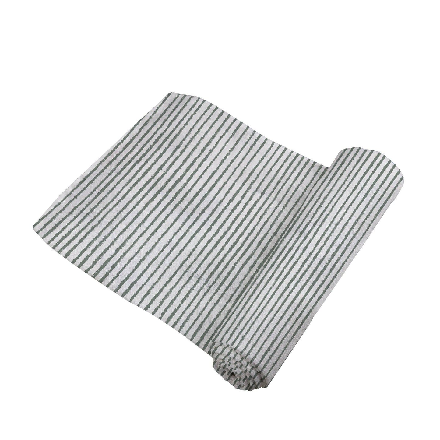 Sage Green Stripe - Bamboo Swaddle