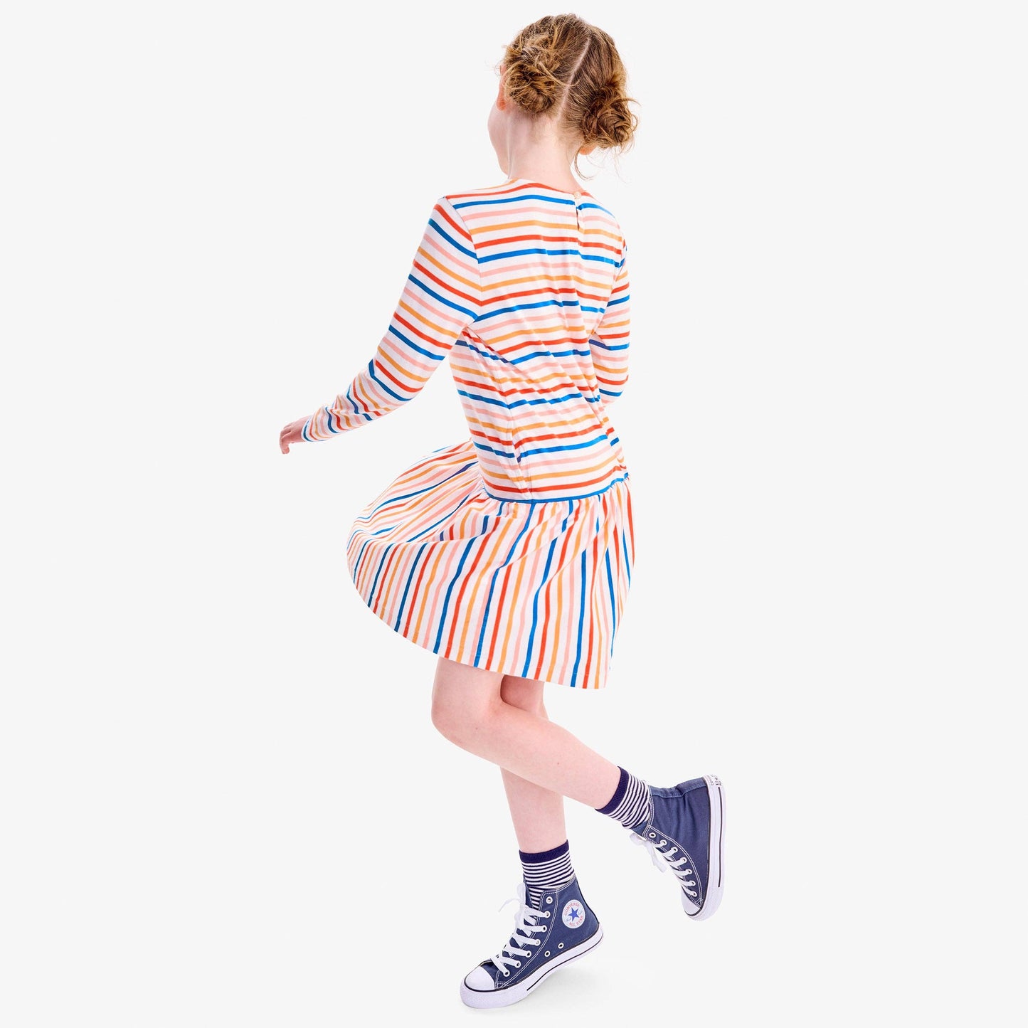 Explorer Dress In Multi Stripe