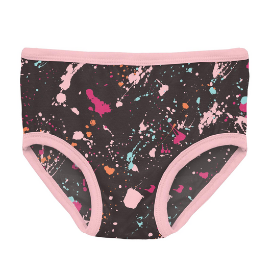 Calypso Splatter Paint Print Girl's Underwear