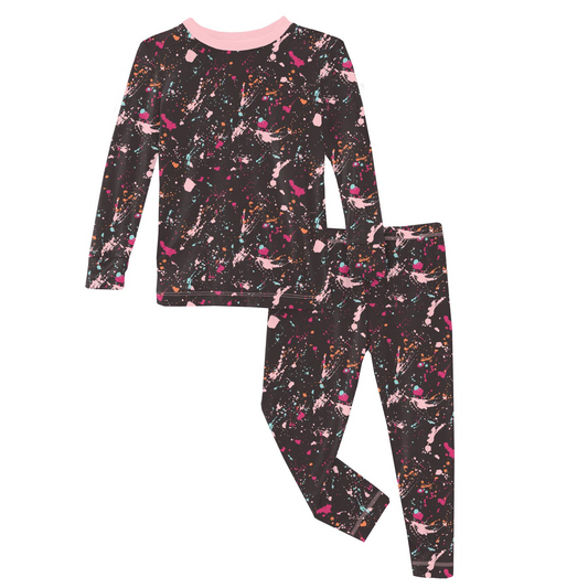 Calypso Splatter Paint Long Sleeve Pajama Set