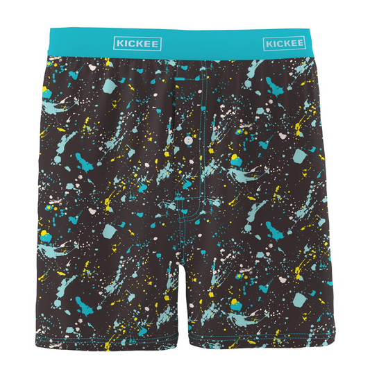 Confetti Splatter Paint Men's Print Boxer Shorts