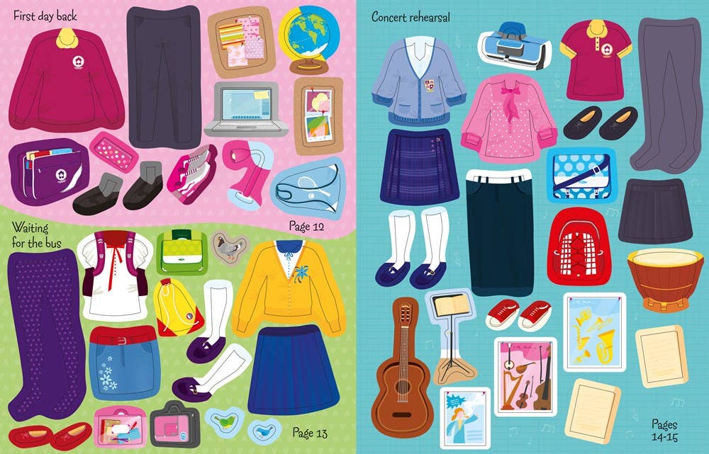 Sticker Dolly Dressing Back To School : Usborne