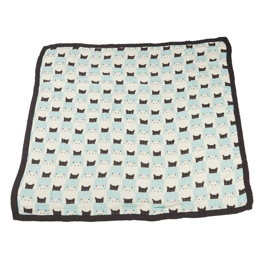 Peek-a-boo Cats and Pencil Stripe | Blanket