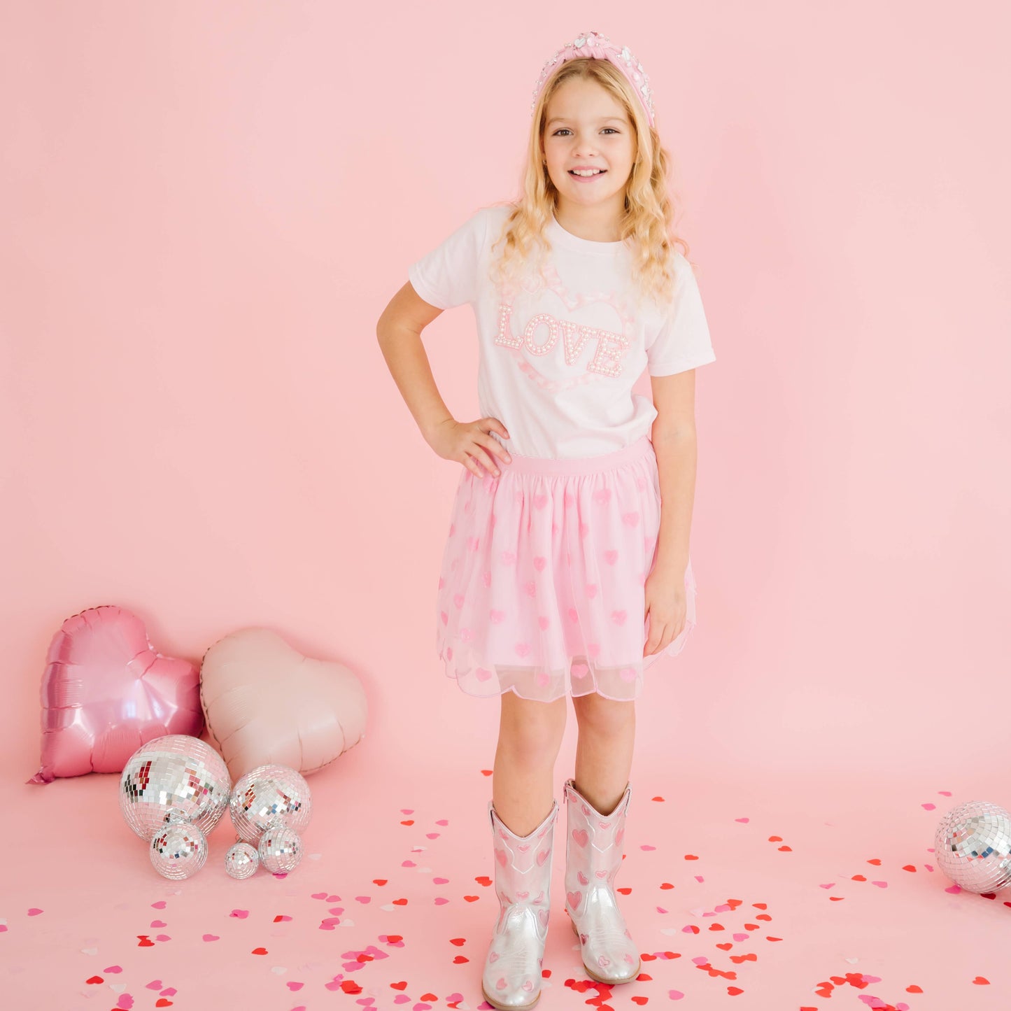 Mini Sequin Hearts Valentine's Day Tutu