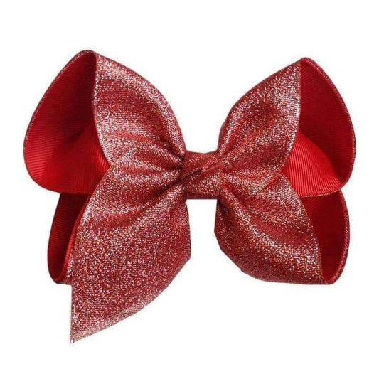 Red Glitter Bow ( DOES NOT FLAKE )