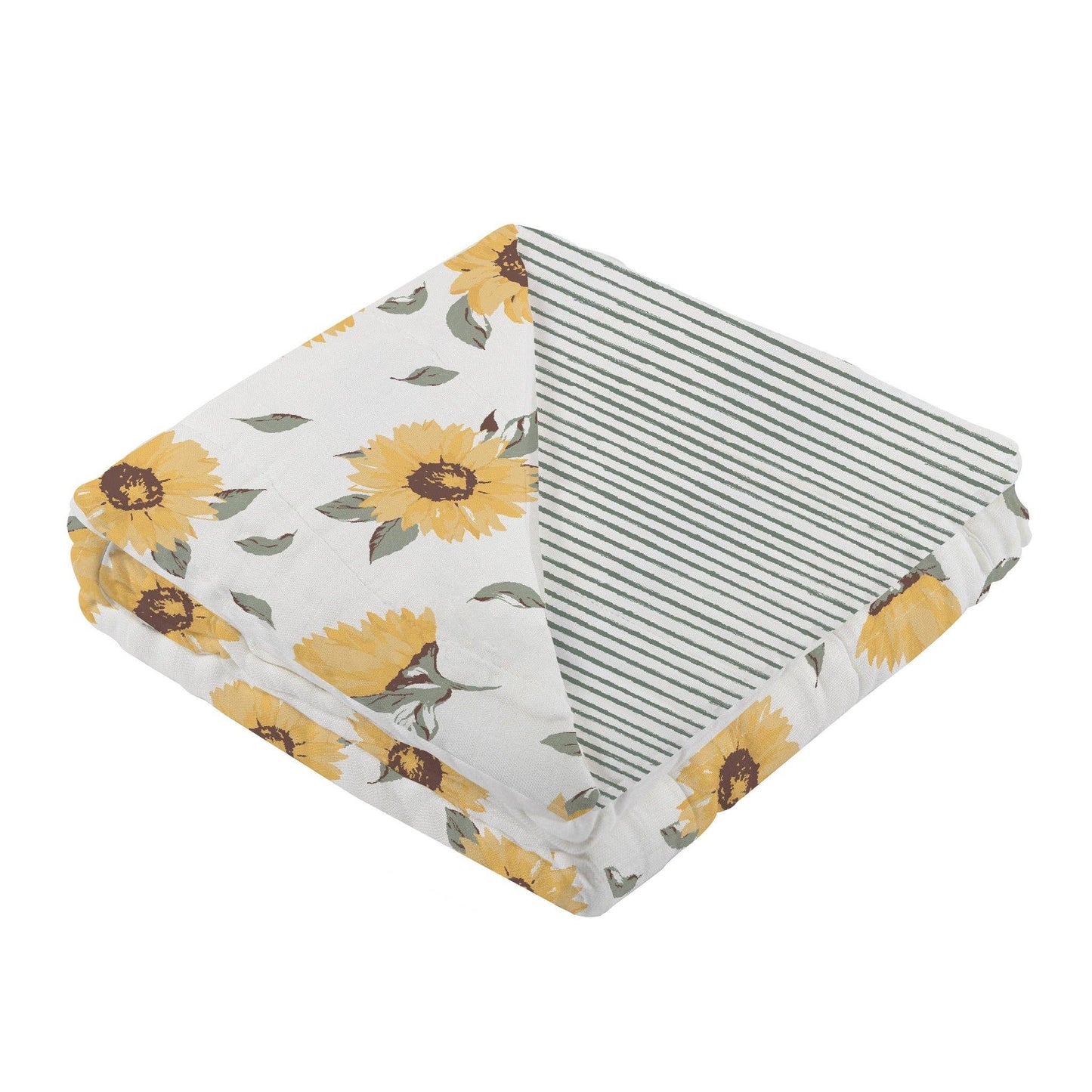 Sunflower Farm and Sage Green Stripe - Newcastle Blanket