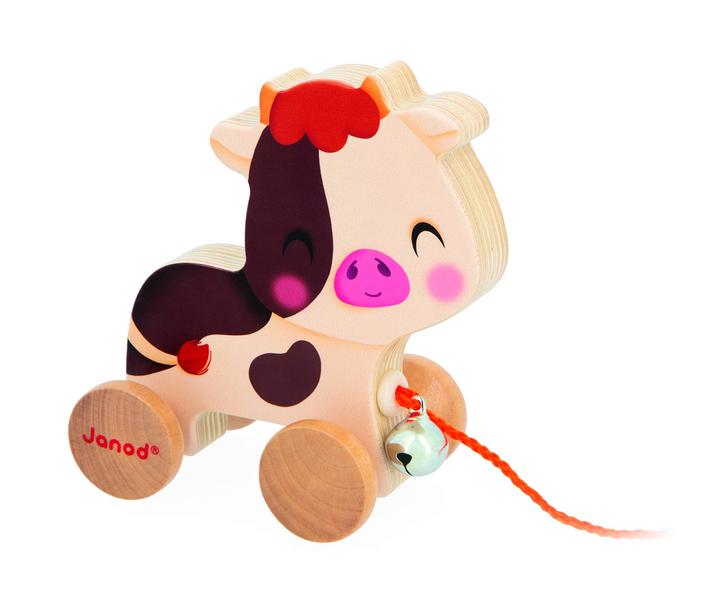 Farm Wooden Pull-Along Cow