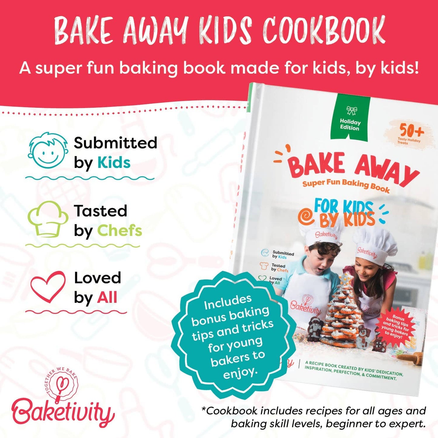 Bake Away | Kids Baking Cookbook with Pictures