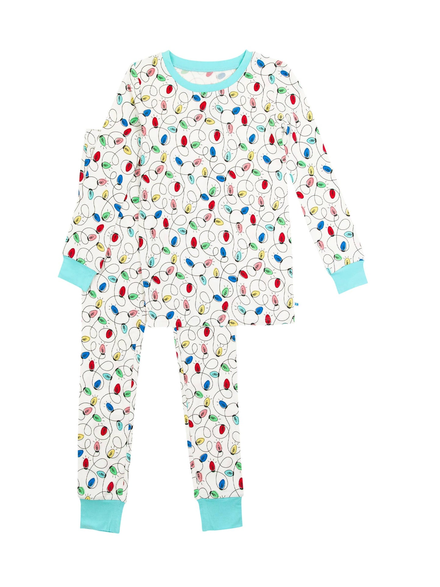 Boys Holiday Lights Bamboo Viscose Long Sleeve Pajama Set