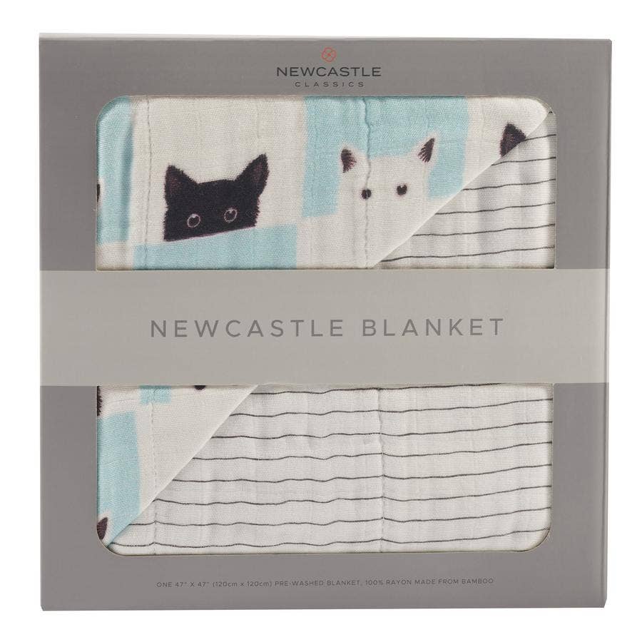 Peek-a-boo Cats and Pencil Stripe | Blanket