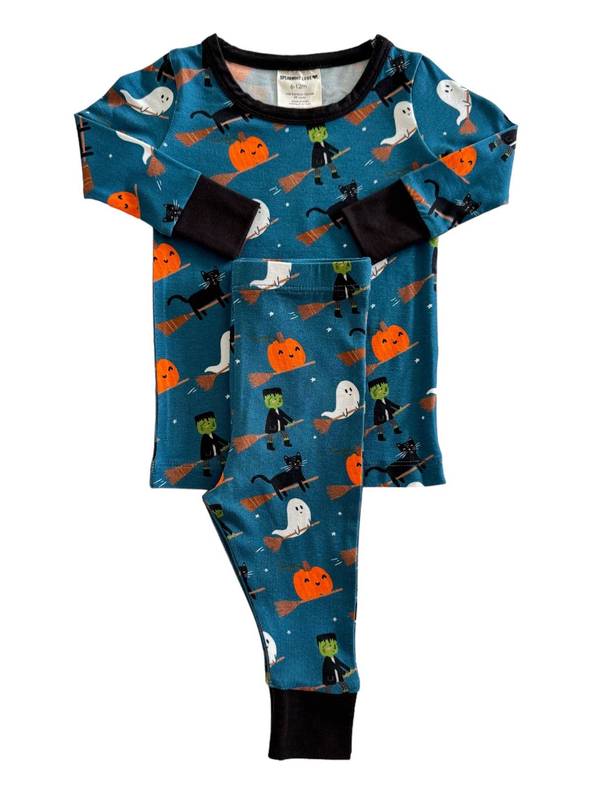 Long Sleeve 2-Piece Set, Broomstick Friends Midnight