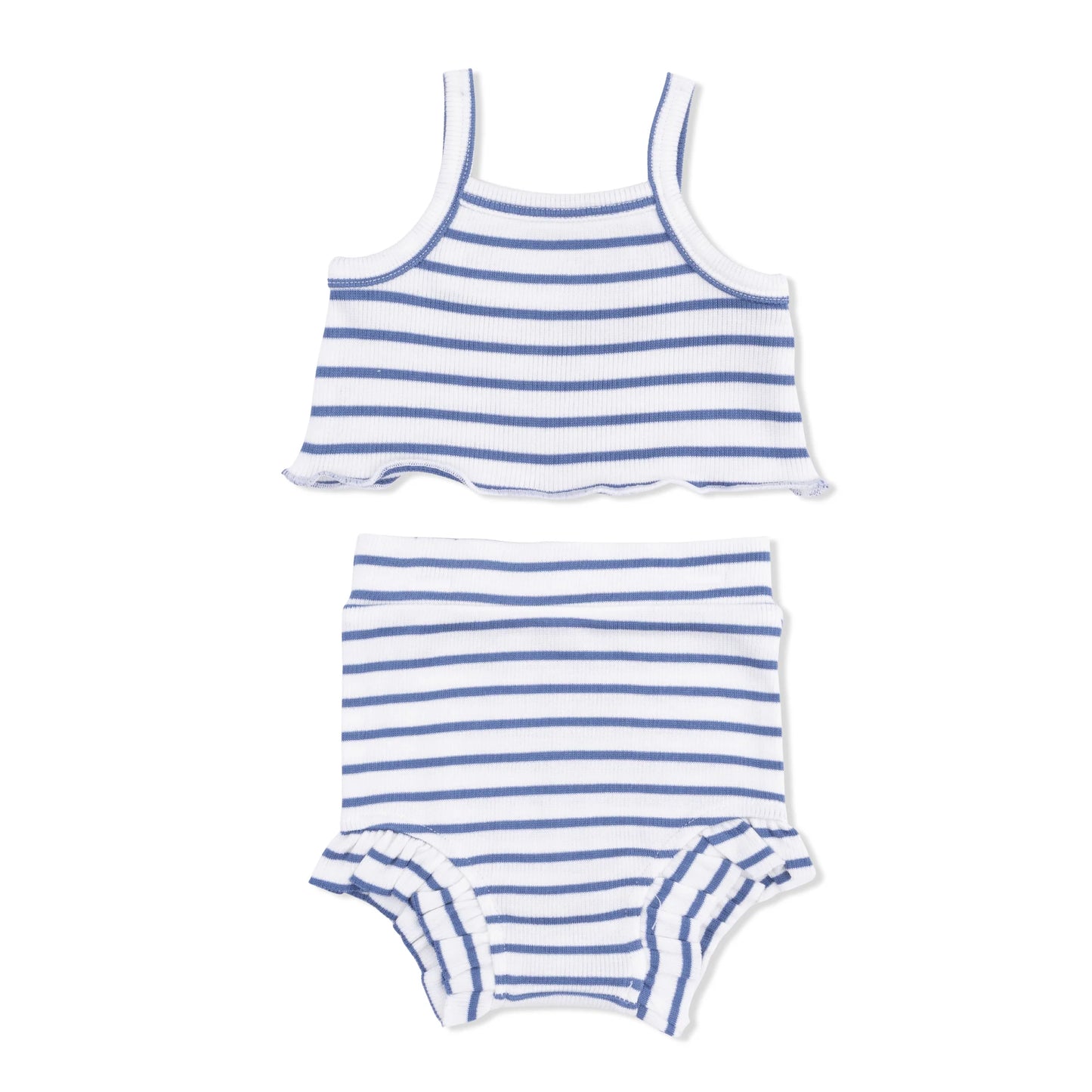 Navy Stripe | Tank Top & High Waisted Short