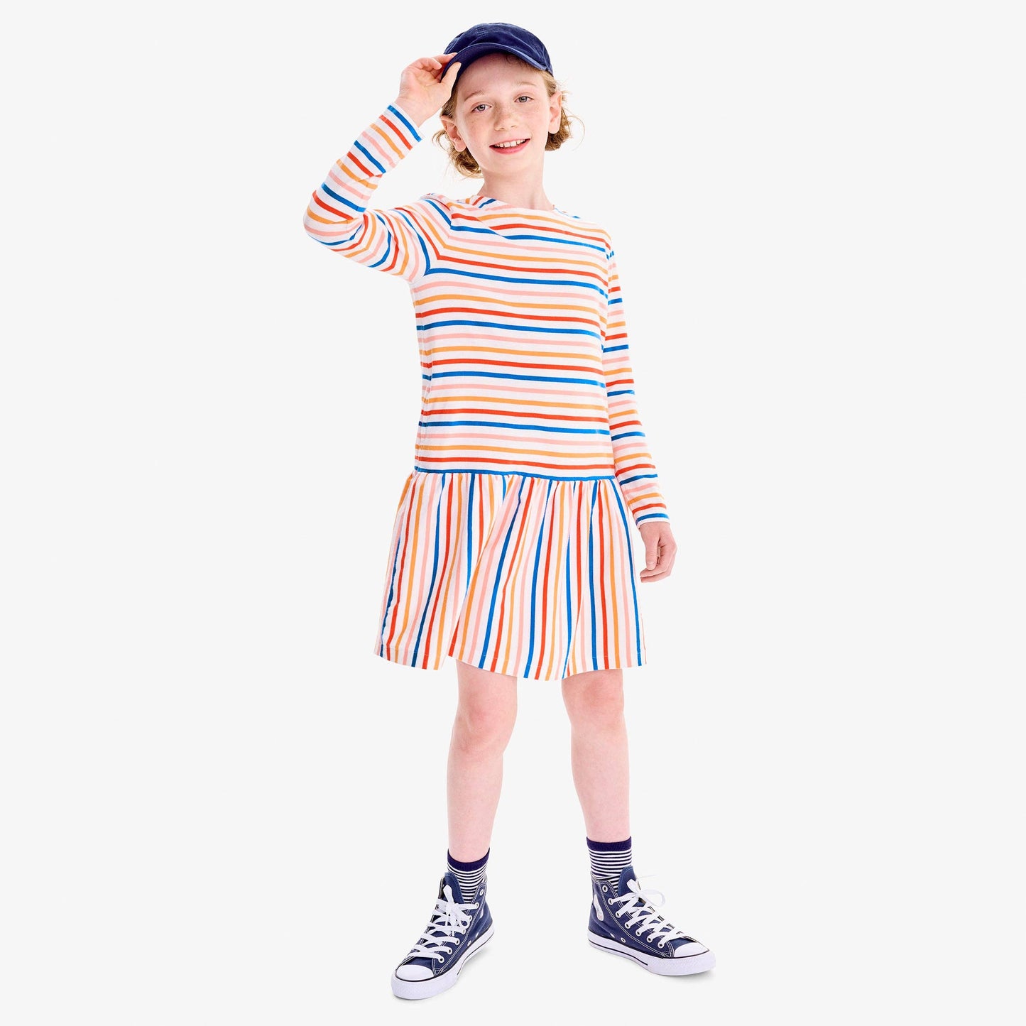 Explorer Dress In Multi Stripe