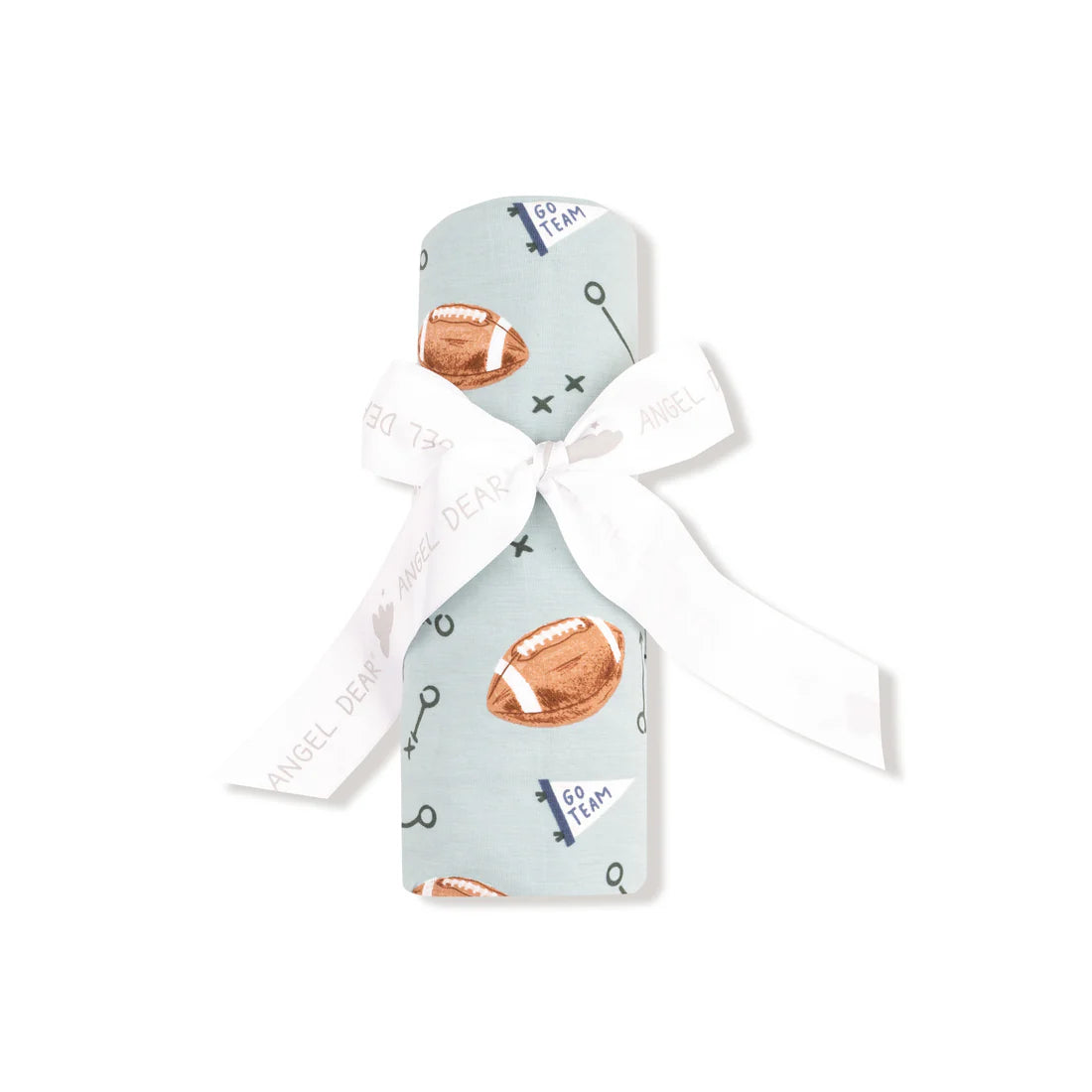 Angel Dear Swaddle Blanket -Touchdown Time-Grey Mist