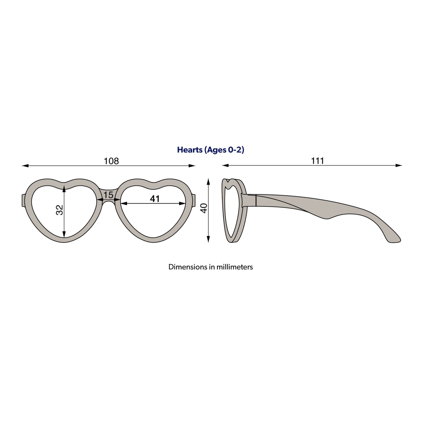 The Sweetheart Polarized Heart Sunglasses with Mirrored Lens