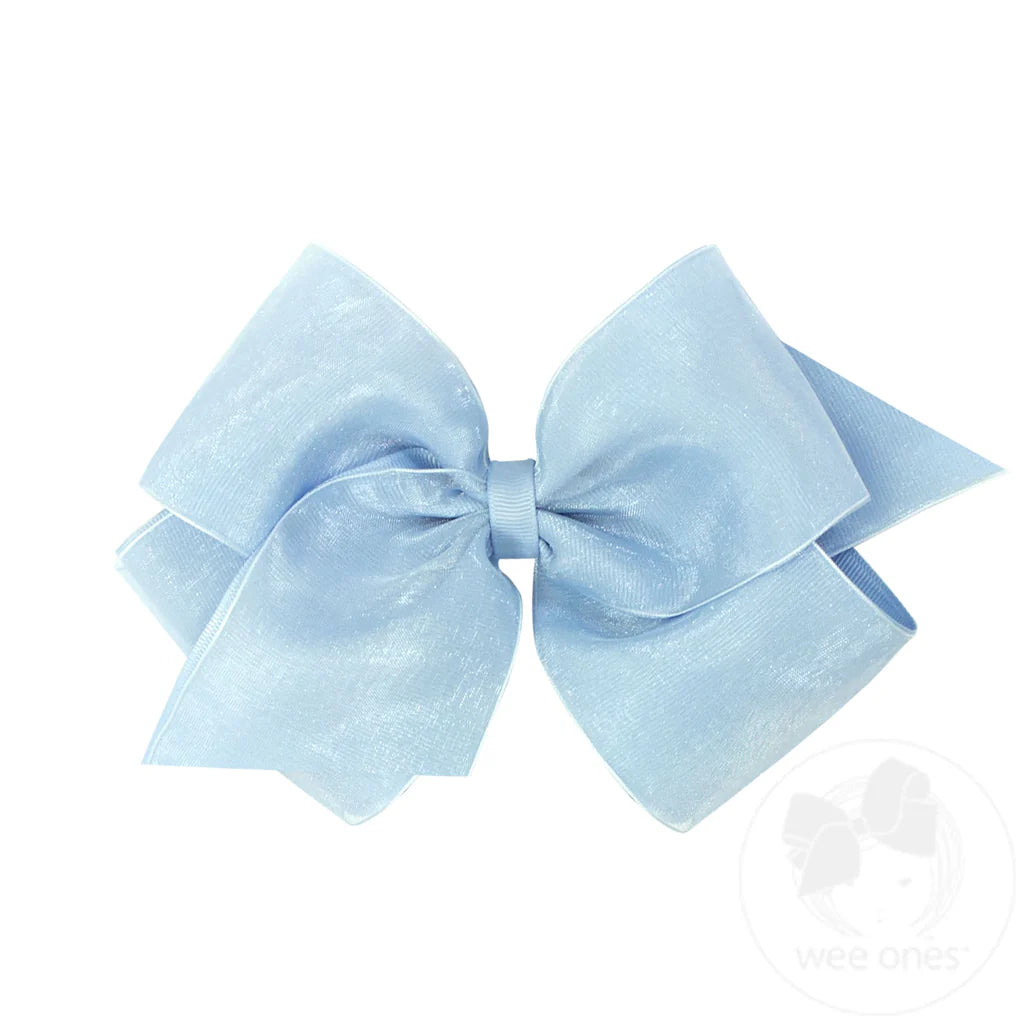 Organza & Grosgrain Overlay Bow