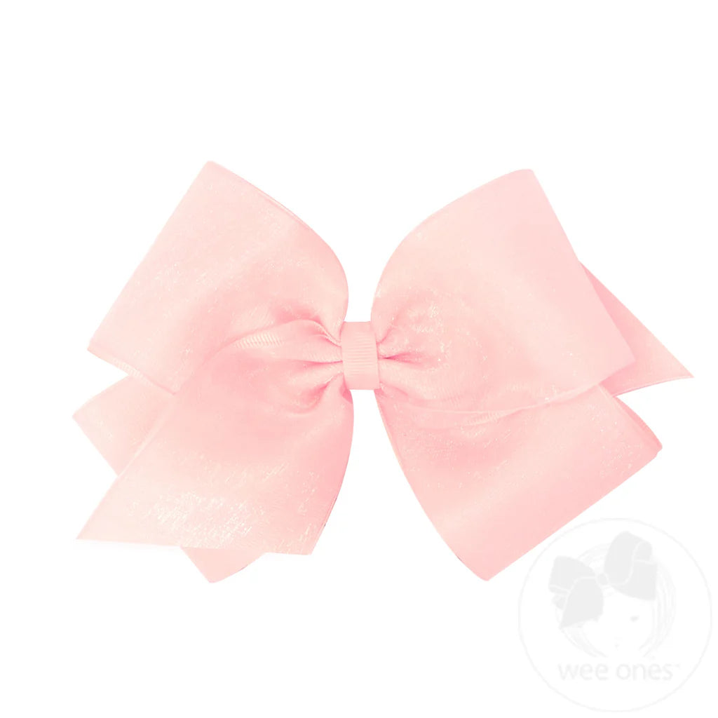 Organza & Grosgrain Overlay Bow
