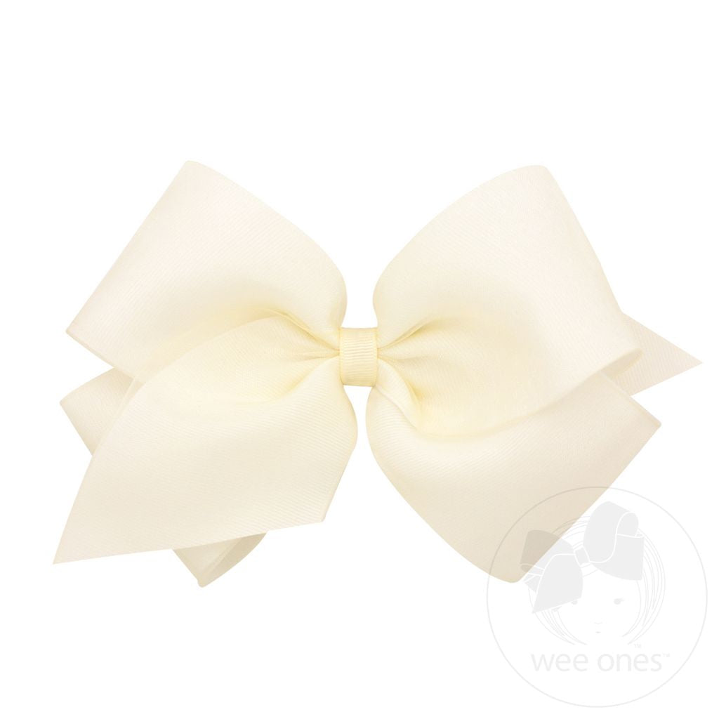 King Satin Grosgrain Overlay Bow