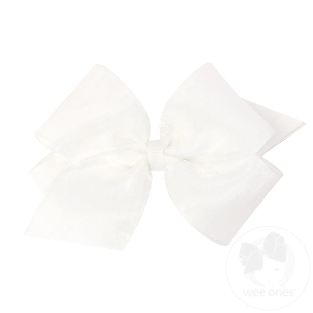 Organza & Grosgrain Overlay Bow