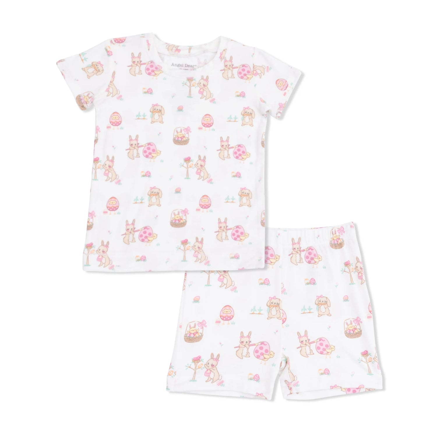 Loungewear Short Set | Easter Egg Hunt Pink