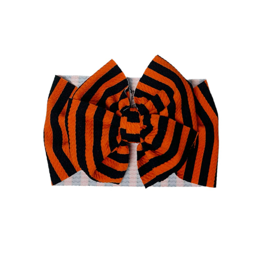 Orange & Black Stripe Headwrap - Mini Messy