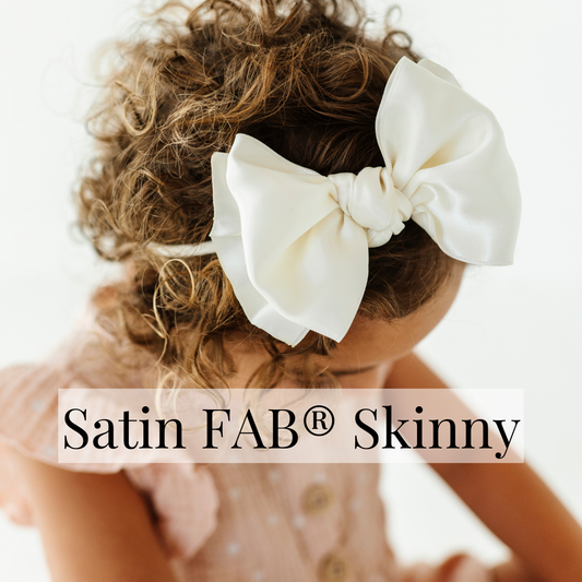 Satin FAB® Skinny | nylon headband with satin bow
