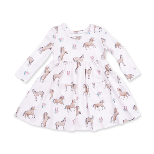 I Love Horses | Twirly Long Sleeve Dress